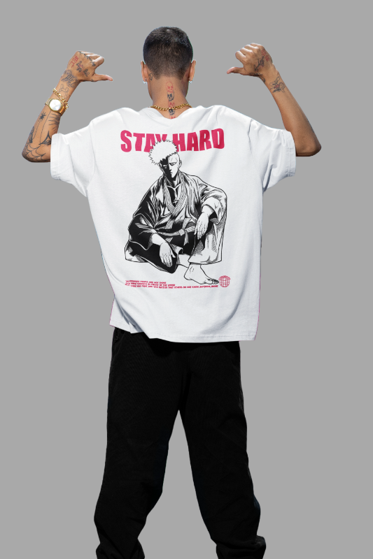 Saitama X Stay Hard - Organic Oversize Shirt