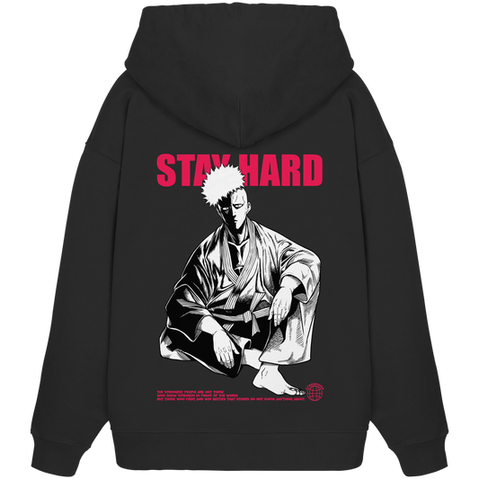 Saitama X Stay Hard - Organic Oversize Hoodie
