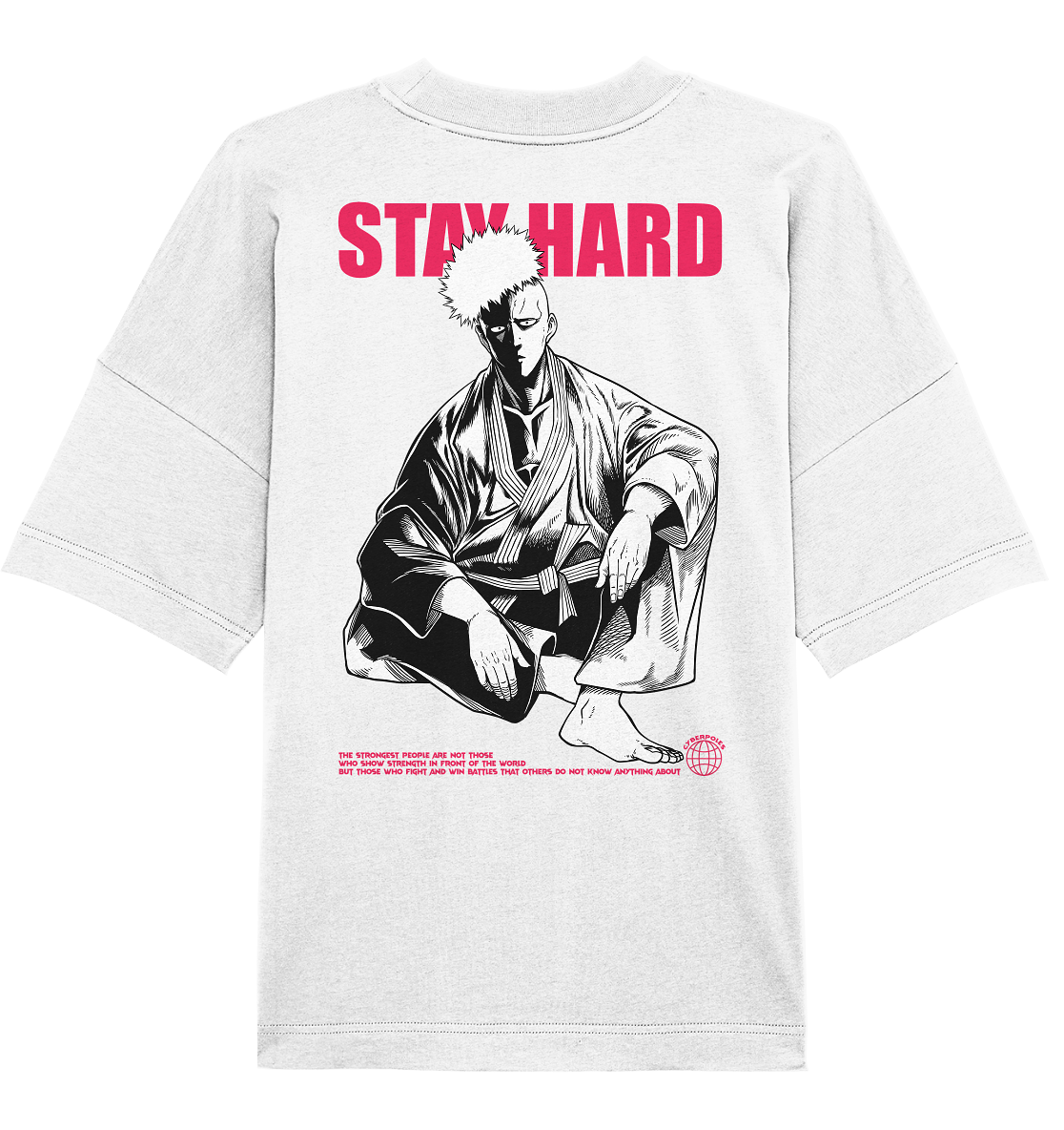 Saitama X Stay Hard - Organic Oversize Shirt