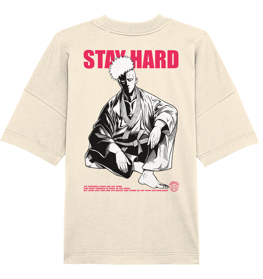 Saitama X Stay Hard - Organic Oversize Shirt